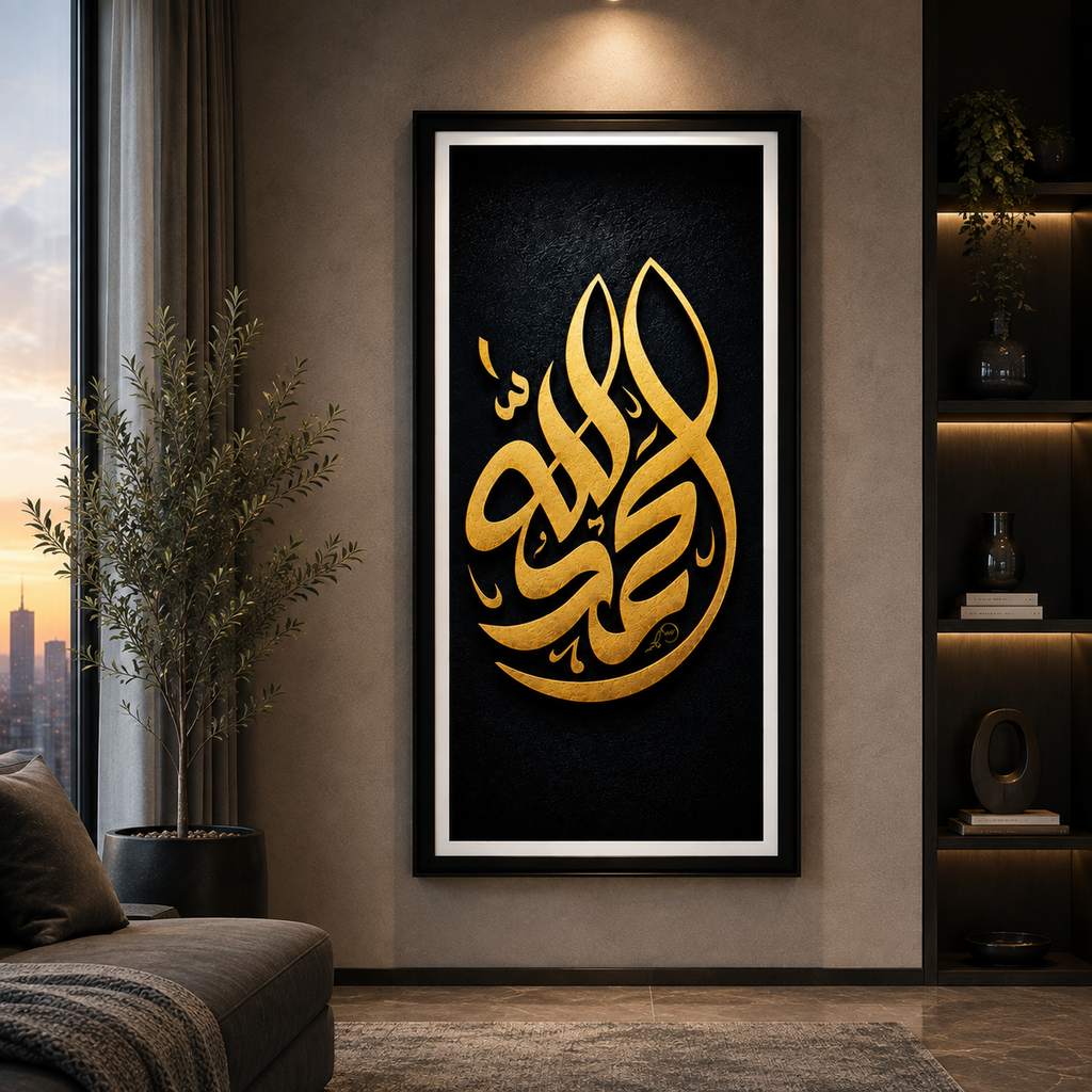 ✨ Islamic Wall Art – Alhamdulillah | Premium 3D Look